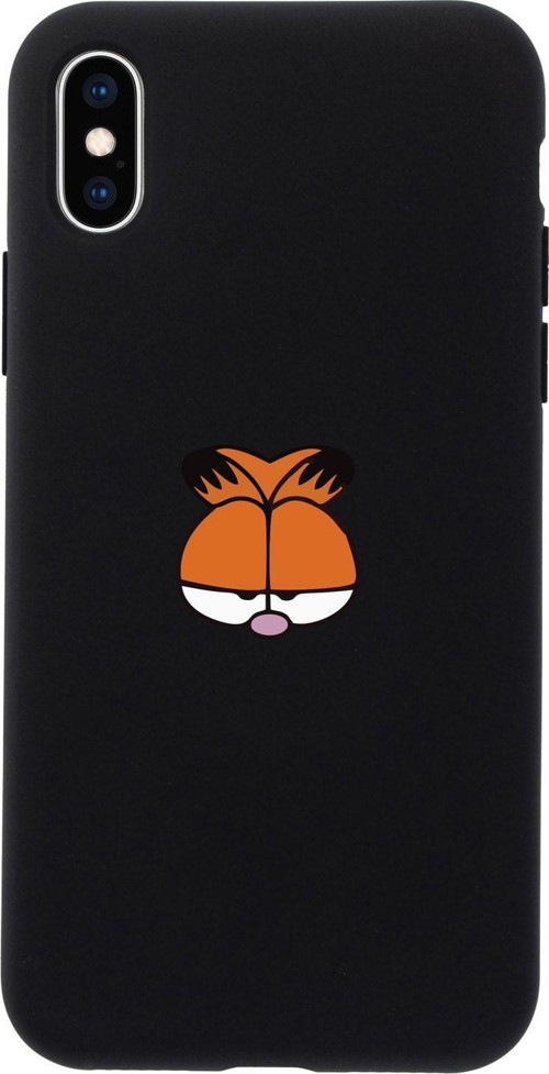 İphone X Uyumlu Garfield Siyah Telefon Kılıfı