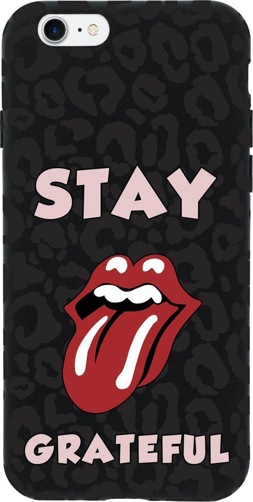 İphone Se Stay Grateful Premium Siyah Lansman Silikonlu Kılıf