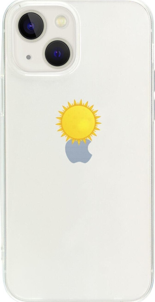 İphone 15 Sun Tasarımlı Şeffaf Telefon Kılıfı