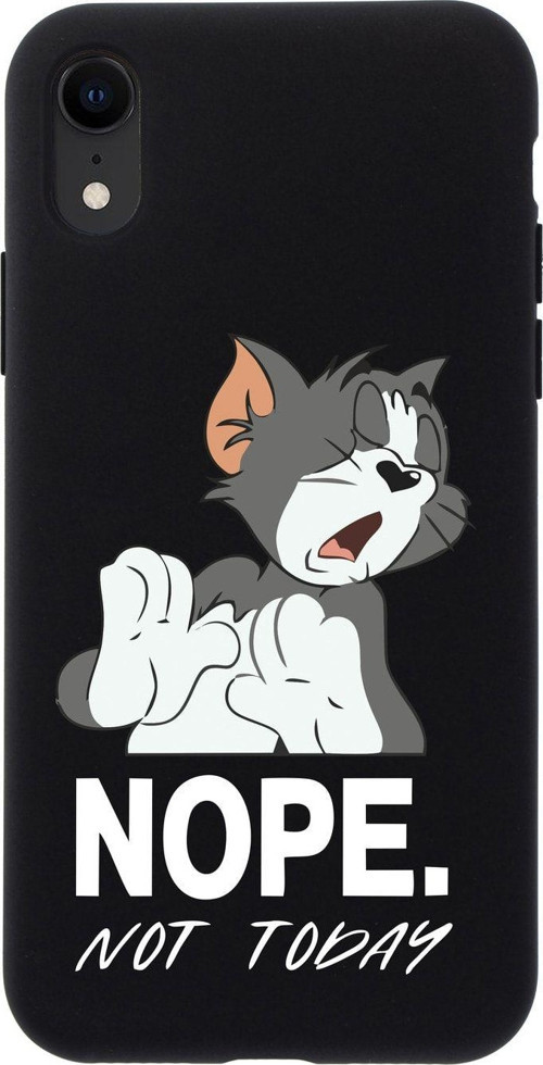 İphone Xr Tom Nope Not Today Tasarımlı Siyah Telefon Kılıfı