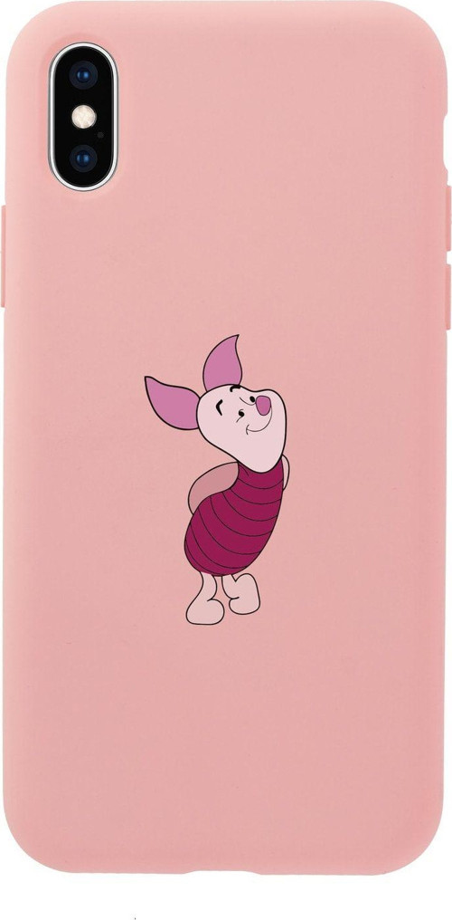 İphone Xs Piglet Tasarımlı Pembe Telefon Kılıfı