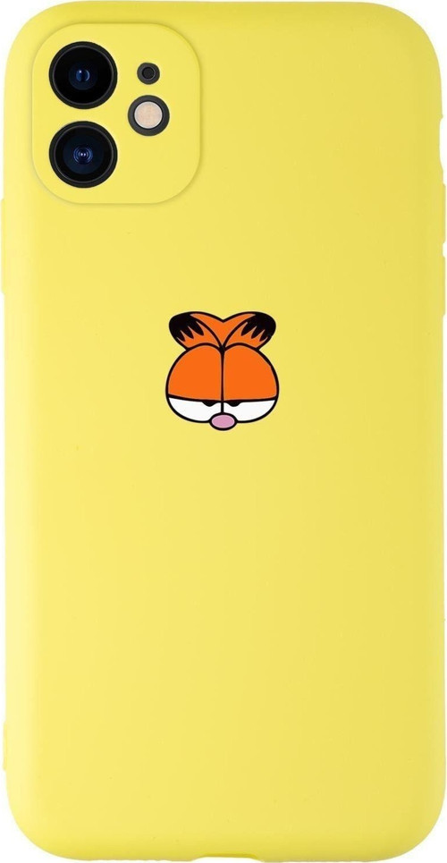Iphone 11 Uyumlu Garfield Desenli Kamera Korumalı Lansman Kılıf Premium Silikonlu