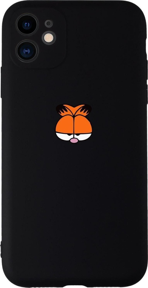 Iphone 11 Uyumlu Garfield Desenli Kamera Korumalı Lansman Kılıf Premium Silikonlu