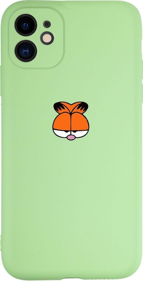 Iphone 11 Uyumlu Garfield Desenli Kamera Korumalı Lansman Kılıf Premium Silikonlu