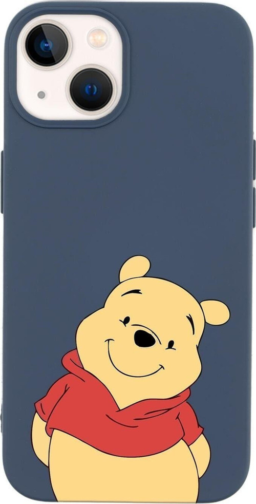 İphone 14 Uyumlu Pooh Desenli Premium Silikonlu Lansman Telefon Kılıfı