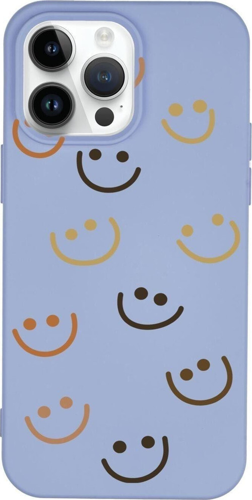 İphone 14 Pro Max Uyumlu Smile Desenli Premium Silikonlu Lansman Telefon Kılıfı
