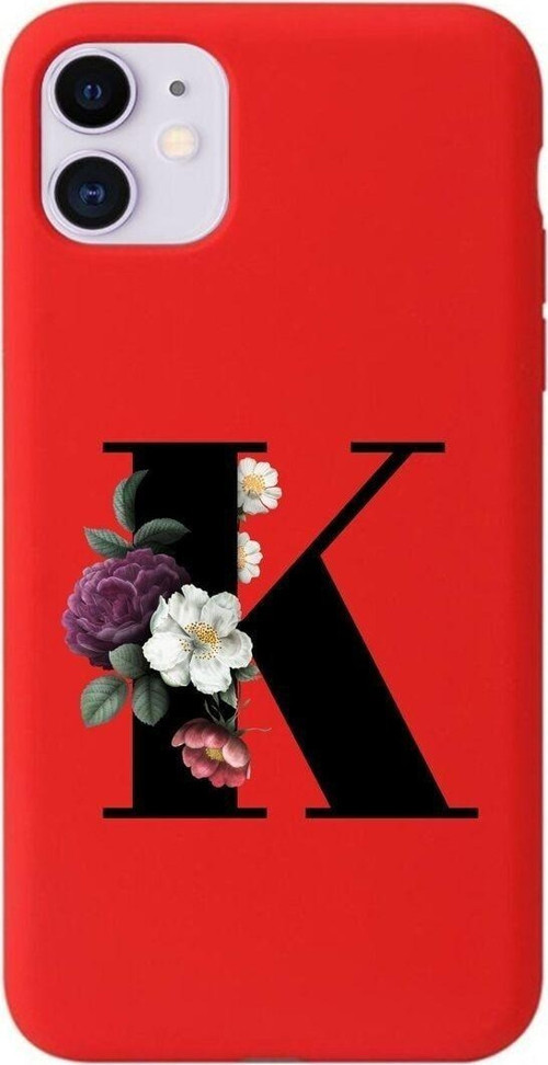 K Harfli Kırmızı Lansman Iphone 11 Telefon Kılıfı