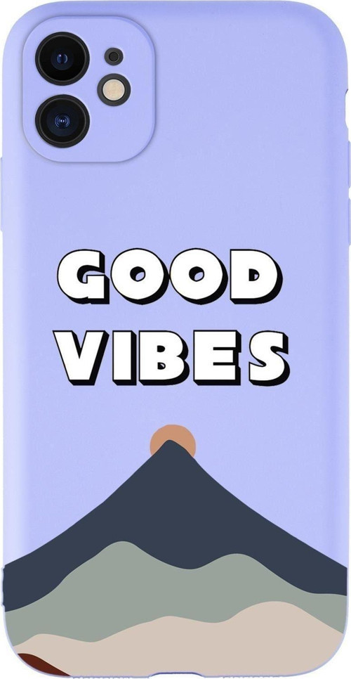 Iphone 11 Uyumlu Good Vibes Desenli Kamera Korumalı Lansman Kılıf Premium Silikonlu