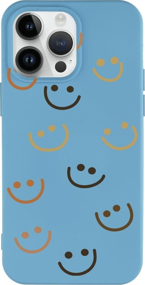 İphone 14 Pro Max Uyumlu Smile Desenli Premium Silikonlu Lansman Telefon Kılıfı