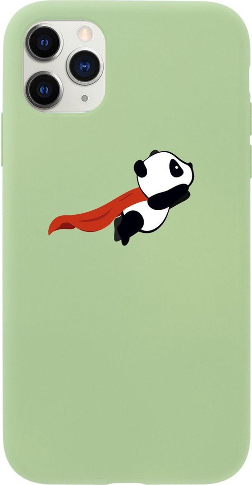 Iphone 11 Pro Uçan Panda Desenli Yeşil Premium Lansman Kılıf