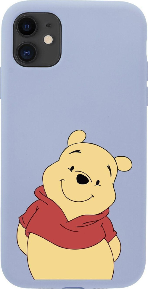Iphone 11 Sevimli Winnie Pooh Tasarımlı Lila Telefon Kılıfı