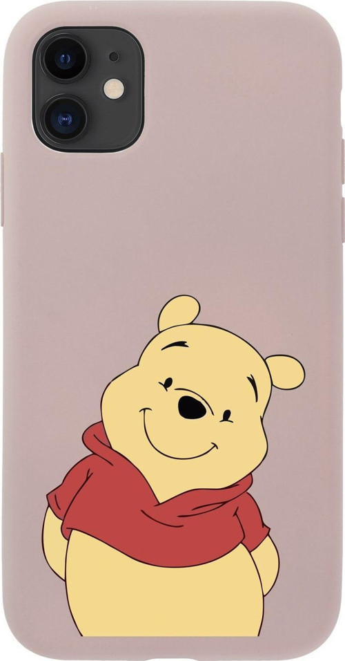 Iphone 11 Sevimli Winnie Pooh Tasarımlı Pembe Telefon Kılıfı