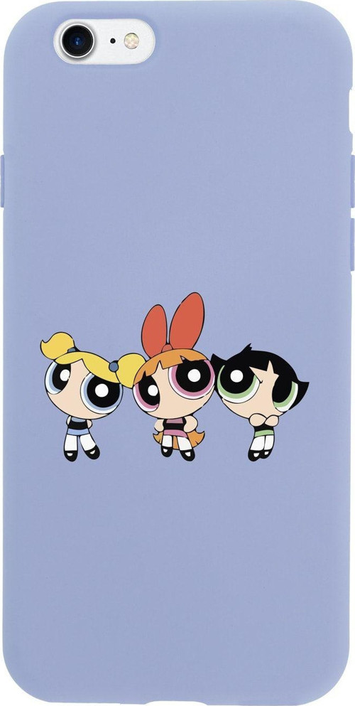İphone 7 Powerpuff Girls Tasarımlı Lila Telefon Kılıfı