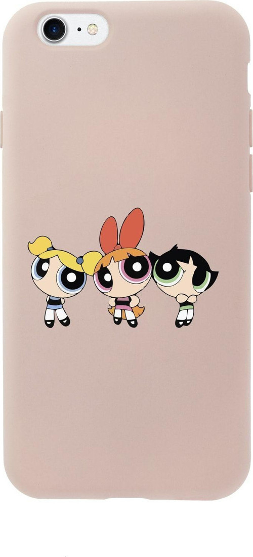 İphone 7 Powerpuff Girls Tasarımlı Pembe Telefon Kılıfı