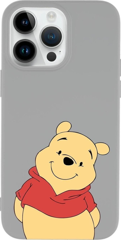 İphone 14 Pro Uyumlu Pooh Desenli Premium Silikonlu Lansman Telefon Kılıfı