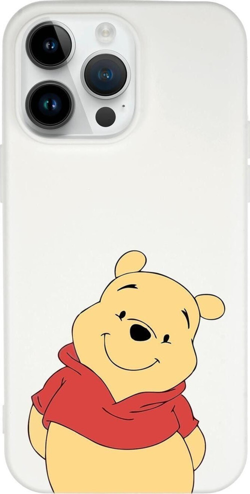 İphone 14 Pro Uyumlu Pooh Desenli Premium Silikonlu Lansman Telefon Kılıfı
