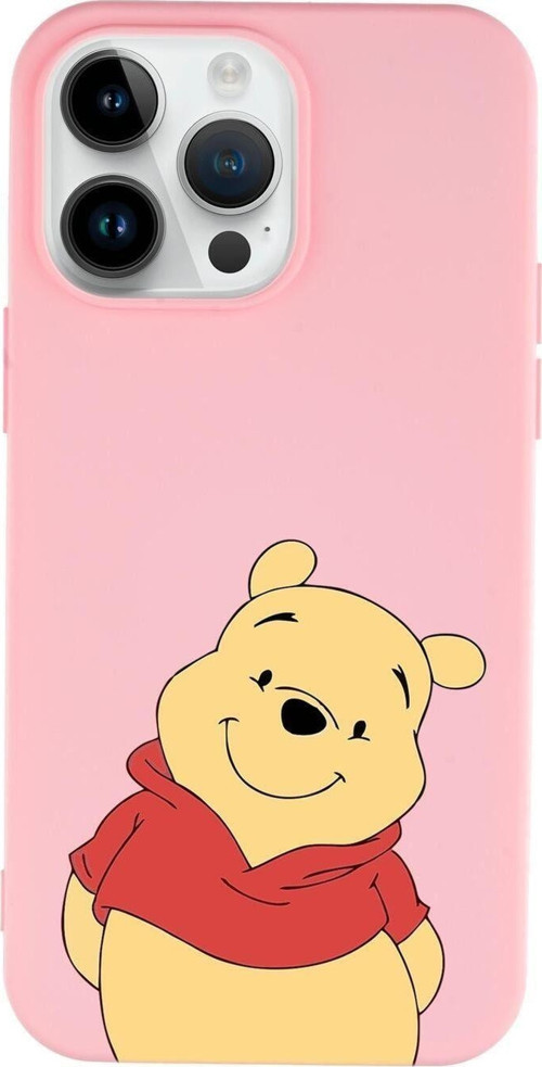İphone 14 Pro Uyumlu Pooh Desenli Premium Silikonlu Lansman Telefon Kılıfı