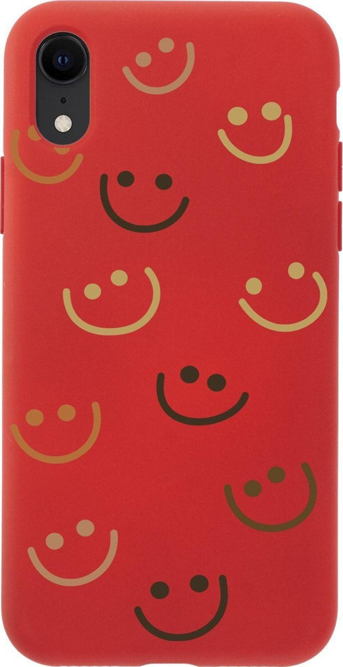 İphone Xr Smile Premium Silikonlu Kırmızı Telefon Kılıfı
