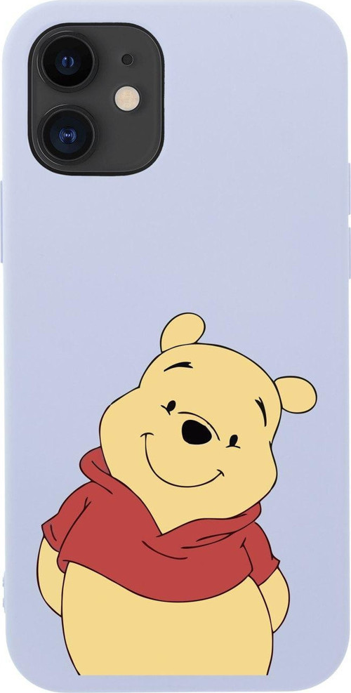 İphone 12 Sevimli Winnie Pooh Tasarımlı Lila Telefon Kılıfı