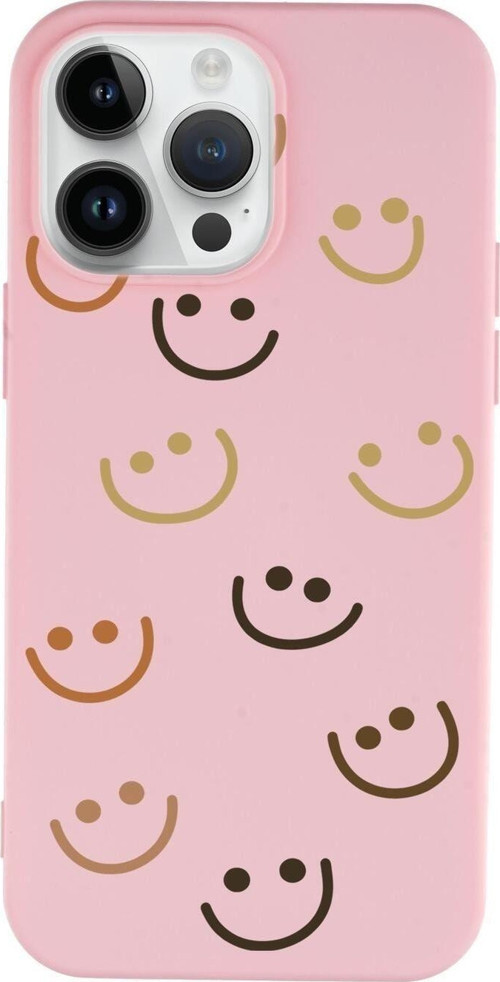 İphone 14 Pro Max Uyumlu Smile Desenli Premium Silikonlu Lansman Telefon Kılıfı