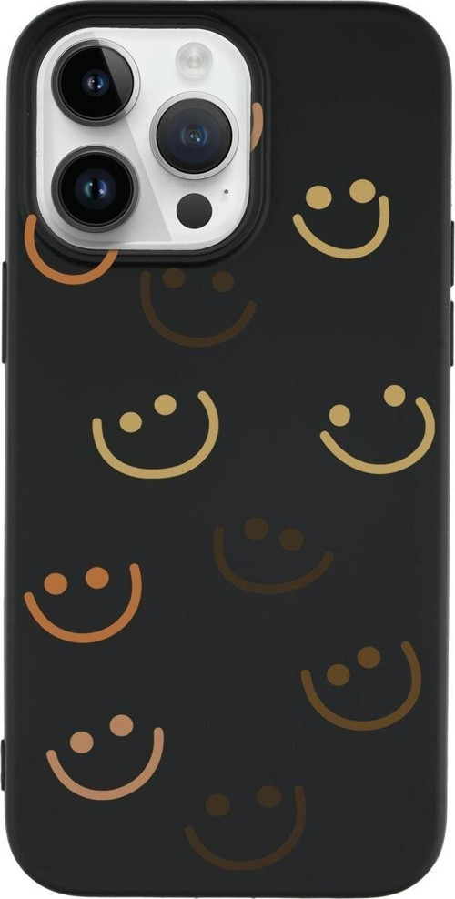 İphone 14 Pro Max Uyumlu Smile Desenli Premium Silikonlu Lansman Telefon Kılıfı