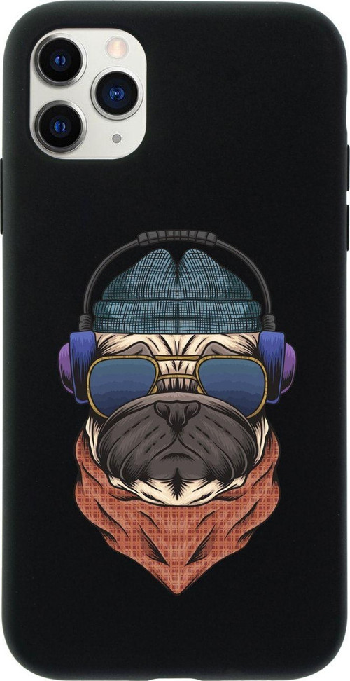 Iphone 11 Pro Max Pug Premium Siyah Lansman Silikonlu Kılıf