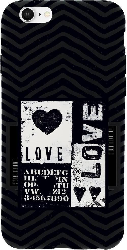 İphone 6S Black Love Premium Silikonlu Telefon Kılıfı