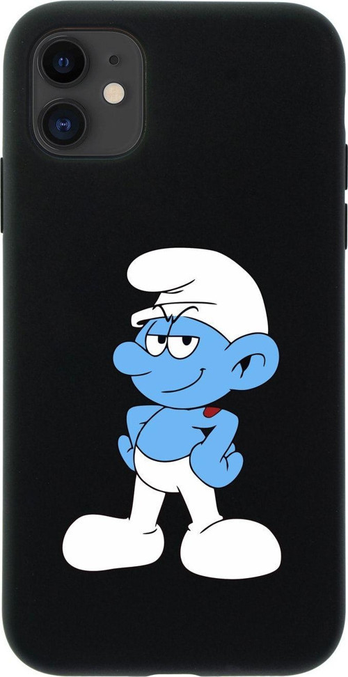 Iphone 11 The Şirin Tasarımlı Siyah Telefon Kılıfı