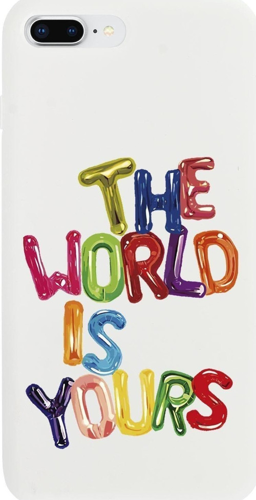 İphone 7 Plus The World Is Yours Desenli Premium Silikonlu Telefon Kılıfı
