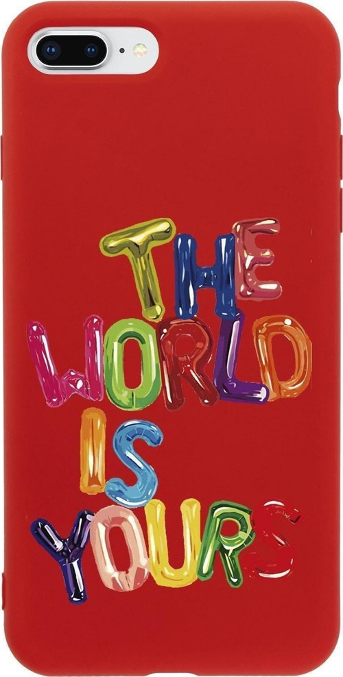 İphone 7 Plus The World Is Yours Desenli Premium Silikonlu Telefon Kılıfı
