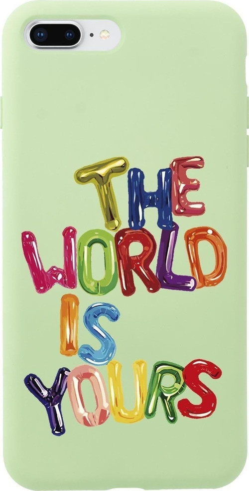 İphone 7 Plus The World Is Yours Desenli Premium Silikonlu Telefon Kılıfı