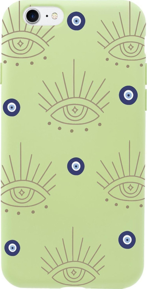 İphone 7 Uyumlu Evil Eye Desenli Premium Silikonlu Telefon Kılıfı