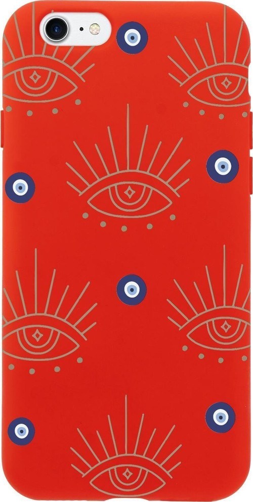İphone 8 Uyumlu Evil Eye Desenli Premium Silikonlu Telefon Kılıfı