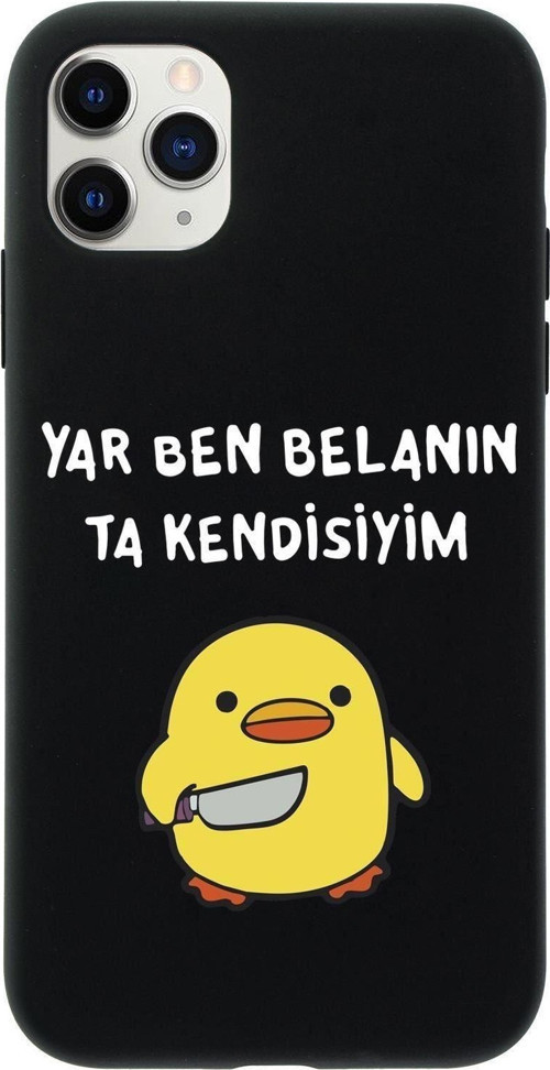 Iphone 11 Pro Katil Civciv Desenli Premium Silikonlu Telefon Kılıfı