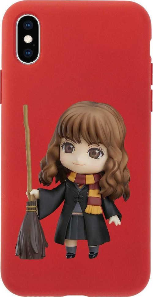 İphone Xs Hermione Süpürgeli Tasarımlı Kırmızı Telefon Kılıfı