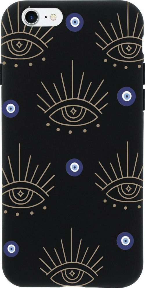 İphone 8 Uyumlu Evil Eye Desenli Premium Silikonlu Telefon Kılıfı