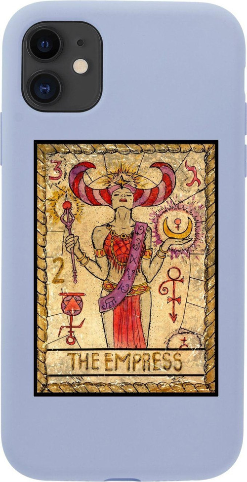 İphone 12 Uyumlu The Empress Premium Lila Lansman Silikonlu Kılıf