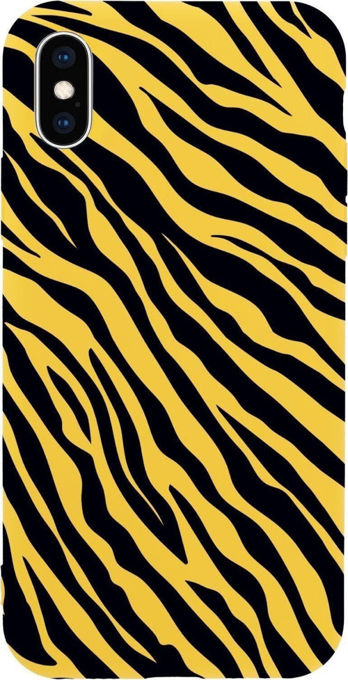 İphone Xs Zebra Pattern Premium Silikonlu Telefon Kılıfı
