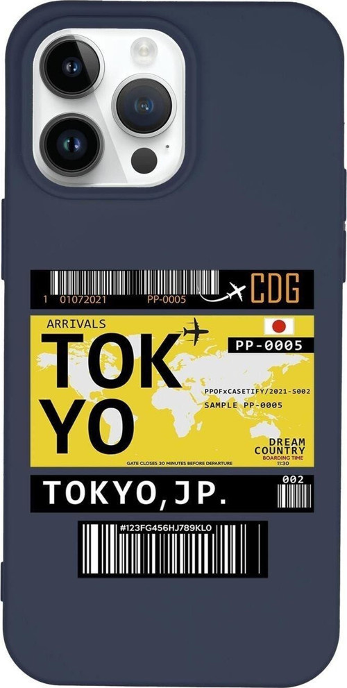 İphone 14 Pro Uyumlu Tokyo Desenli Premium Silikonlu Lansman Telefon Kılıfı