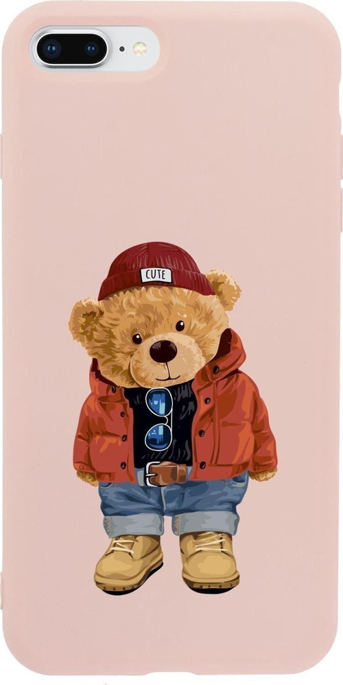 İphone 8 Plus Teddy Bear Premium Silikonlu Telefon Kılıfı