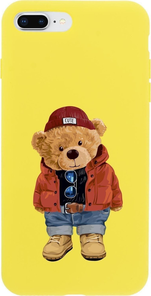 İphone 8 Plus Teddy Bear Premium Silikonlu Telefon Kılıfı