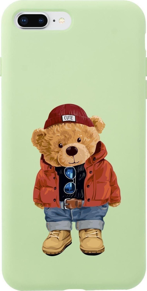 İphone 8 Plus Teddy Bear Premium Silikonlu Telefon Kılıfı