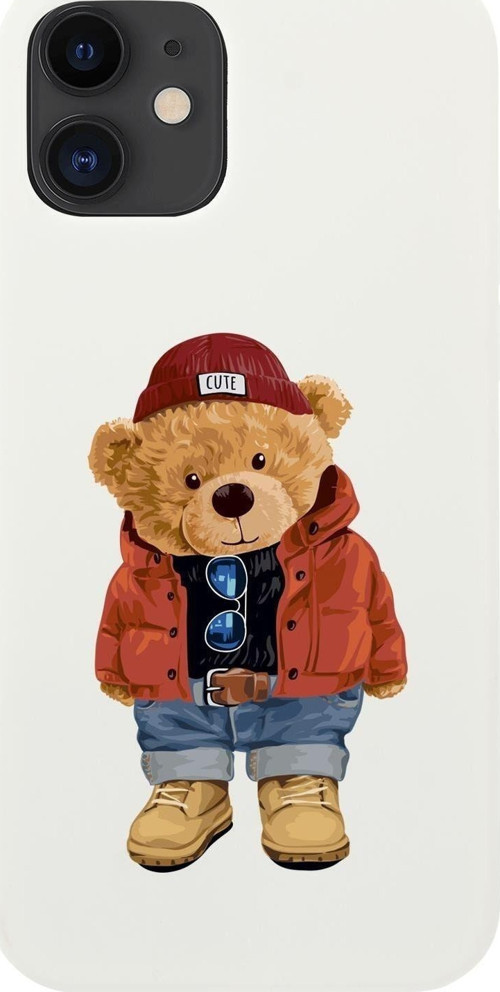 İphone 12 Teddy Bear Premium Silikonlu Telefon Kılıfı