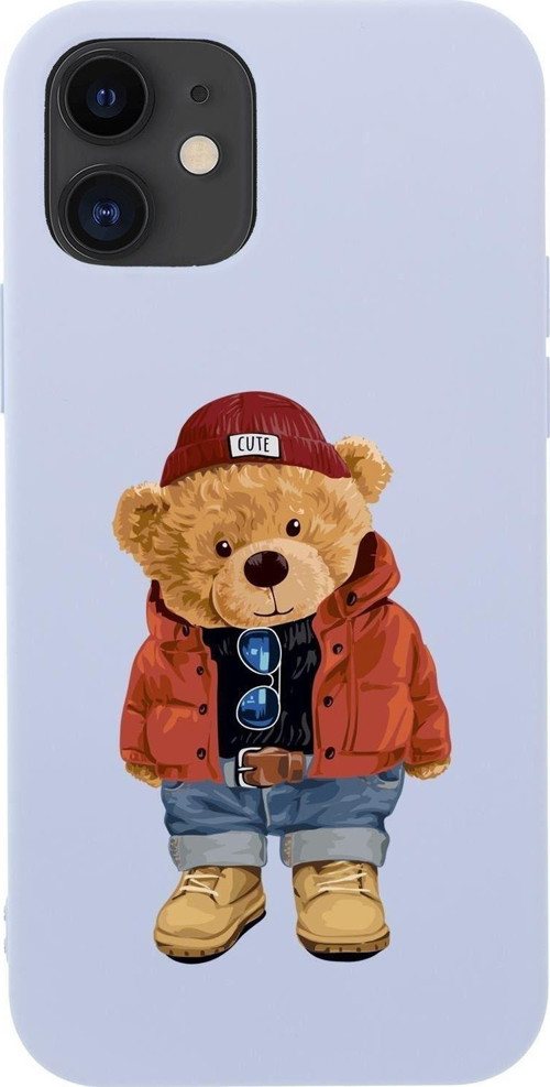 İphone 12 Teddy Bear Premium Silikonlu Telefon Kılıfı