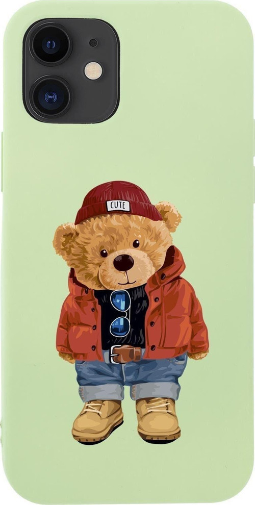 İphone 12 Teddy Bear Premium Silikonlu Telefon Kılıfı