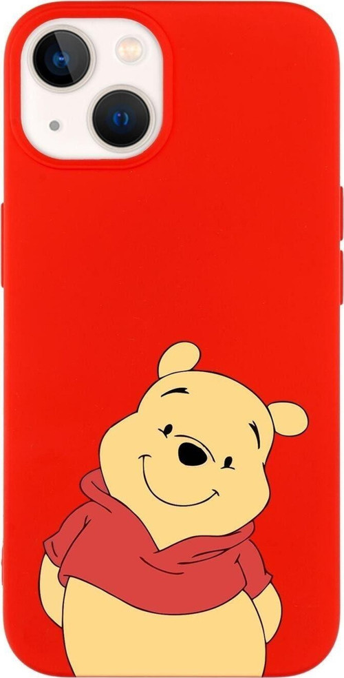 İphone 14 Uyumlu Pooh Desenli Premium Silikonlu Lansman Telefon Kılıfı