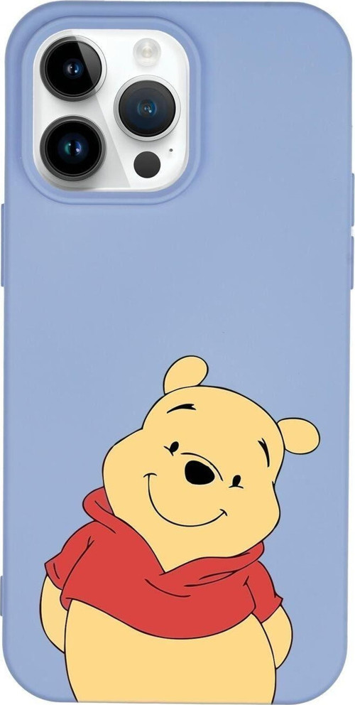 İphone 14 Pro Uyumlu Pooh Desenli Premium Silikonlu Lansman Telefon Kılıfı