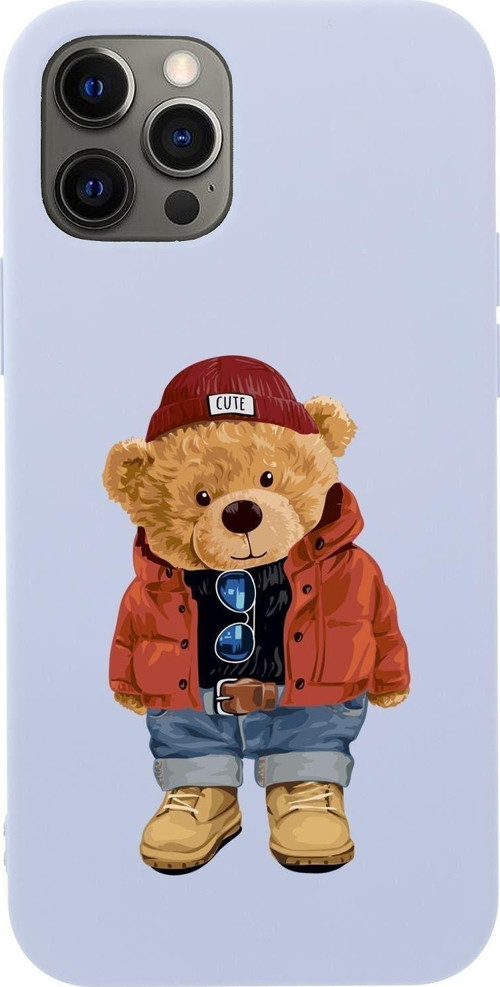 Iphone 12 Pro Teddy Bear Premium Silikonlu Telefon Kılıfı