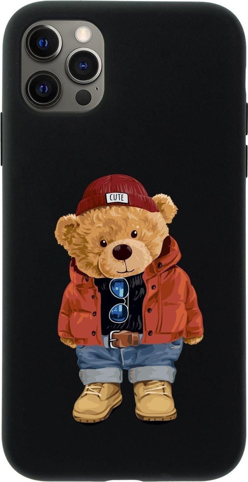 Iphone 12 Pro Teddy Bear Premium Silikonlu Telefon Kılıfı