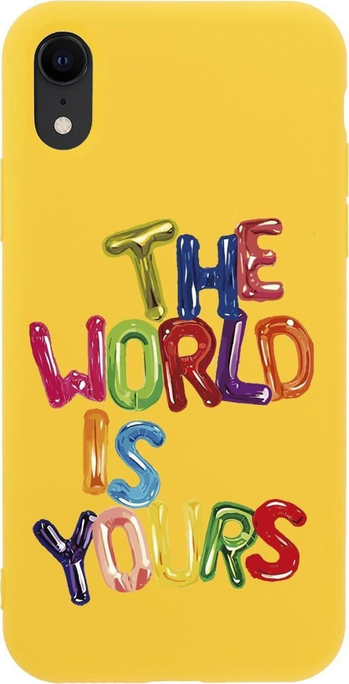 İphone Xr The World Is Yours Desenli Premium Silikonlu Telefon Kılıfı